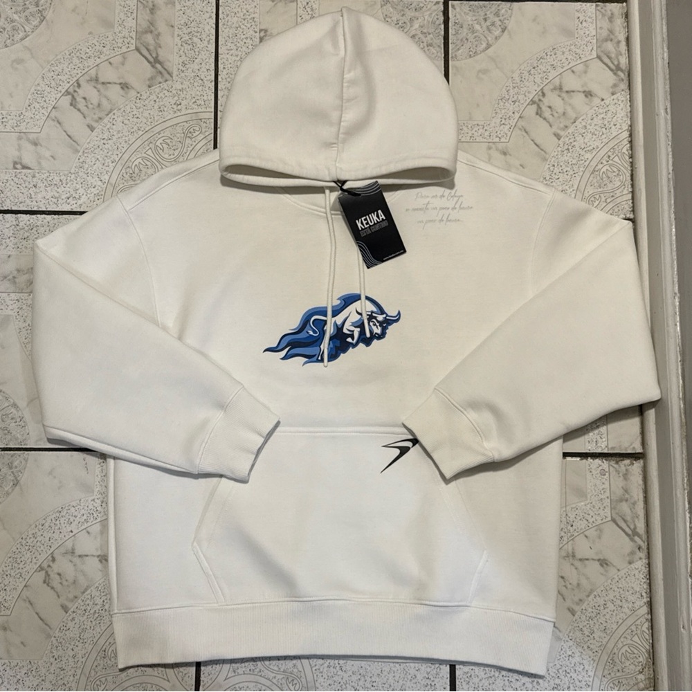 New Keuka Club Celaya F.C. Player Pullover Hoodie White Men’s Size Medium